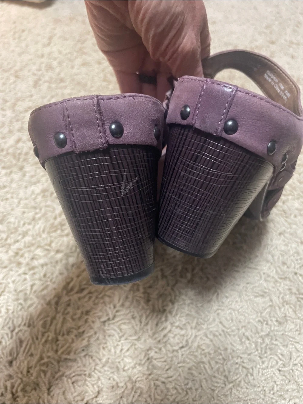 Dansko Women's Mauve Leather Multi-Strap Slide Sandals